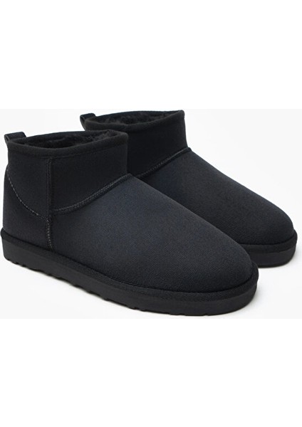 Kadın Süet Içi Kürklü Alçak Taban Bilekte Kısa Kadın Bot&bootie