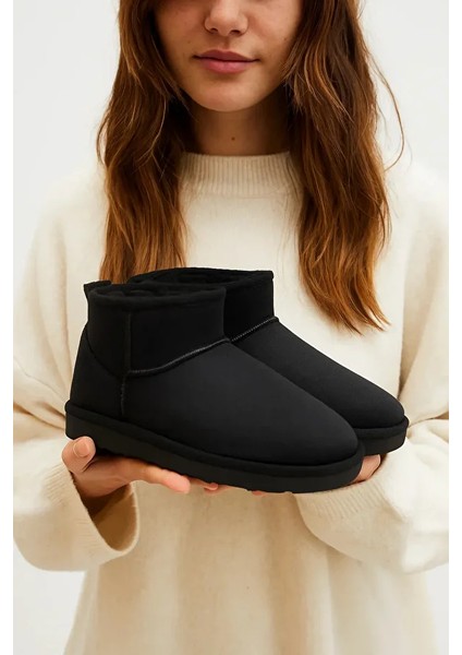 Kadın Süet Içi Kürklü Alçak Taban Bilekte Kısa Kadın Bot&bootie fiyatları