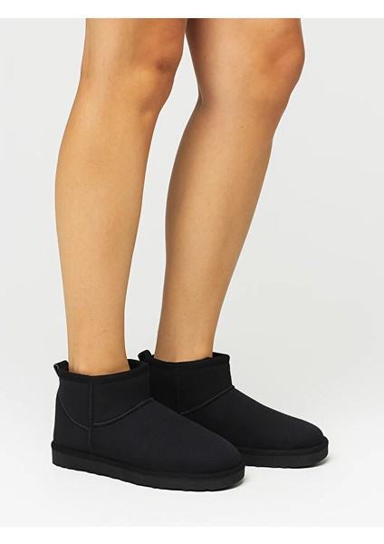 Kadın Süet Içi Kürklü Alçak Taban Bilekte Kısa Kadın Bot&bootie modelleri