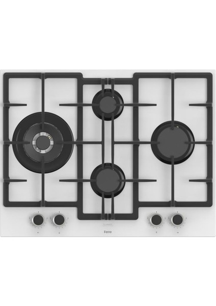 ED076 Wfa 67 cm Kademe Kontrollü Beyaz Ocak