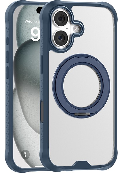 iPhone 17 Kılıf M-Safeli Parmak Ring Standlı Airbag Tasarımlı Mutural Obsidian Serisi Kapak Lacivert fiyatları