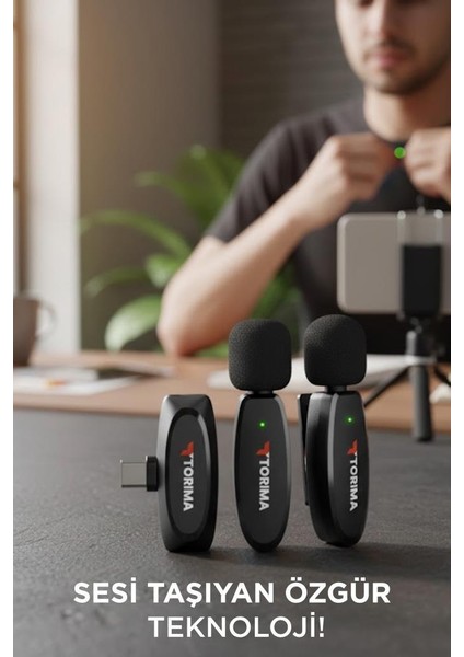 Wm-01 Siyah Type-C Uyumlu 360° Ses Algılama Özelikli Kablosuz Yaka Mikrofonu fiyatları