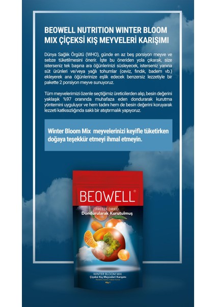 Winter Bloom Mix – Freeze Dried Dondurularak Kurutulmuş Kış Meyveleri fiyatları