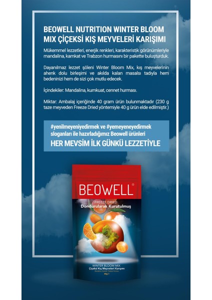 Winter Bloom Mix – Freeze Dried Dondurularak Kurutulmuş Kış Meyveleri modelleri