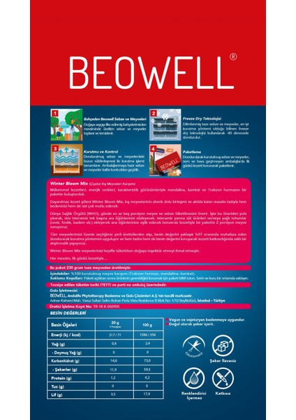 Winter Bloom Mix – Freeze Dried Dondurularak Kurutulmuş Kış Meyveleri indirimleri