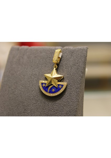14 Ayar Altın Yıldız Charm Kolye Ucu