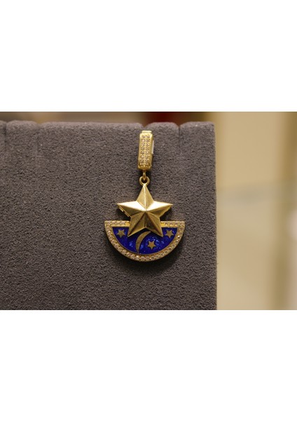 14 Ayar Altın Yıldız Charm Kolye Ucu modelleri