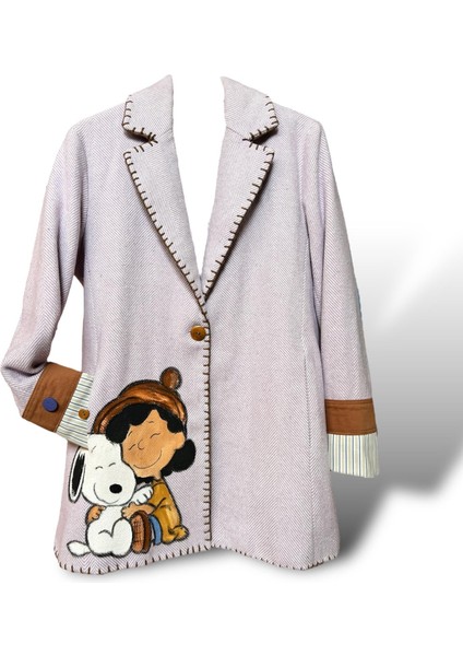 Blazer Kaşe Ceket Snoopy