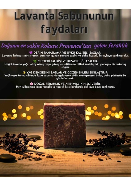 Lavanta Sabunu – Rahatlatıcı ve Aromaterapik Etki, %100 Doğal fiyatları