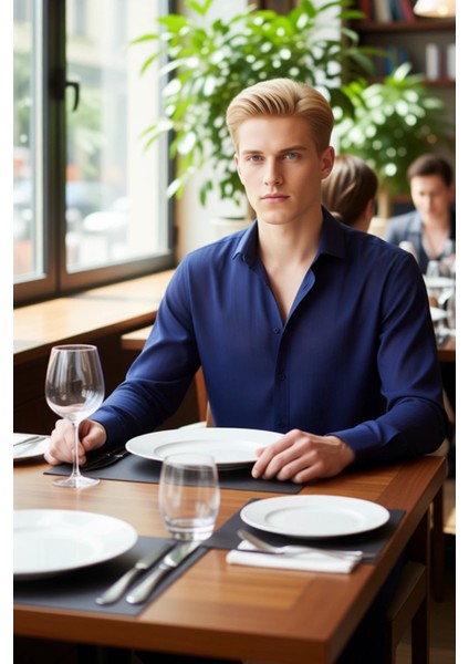 Erkek Regular Fit Pamuklu Keten Görünümlü Apolet Detaylı Uzun Kollu Gömlek Fonksiyonel Şık fiyatları