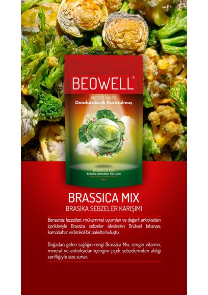 Brassica Mix – Freeze Dried Dondurularak Kurutulmuş Sebze Karışımı fırsatları
