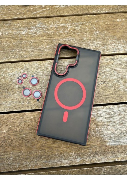 Samsung S23 Ultra Uyumlu Magsafe Lensli Kılıf