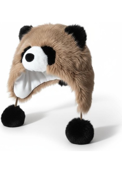 9-15 Yaş Çocuk Peluş Figürlü Kışlık Bere