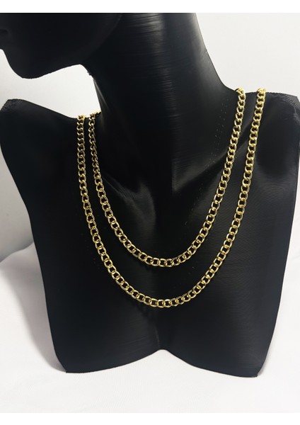 Ince Zincir Çift Sıra Altın Kolye modelleri