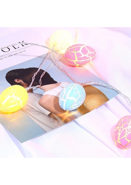 10&apos;lu Renkli Yumurta Şeklinde Dekoratif Dolama LED Aydınlatma (4887) fırsatları