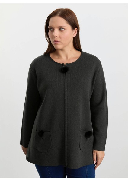 Antrasit Kadın Hırka 25KSL4161 fiyatları