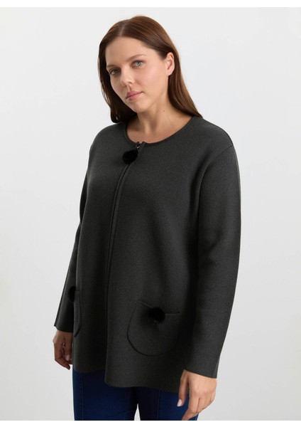 Antrasit Kadın Hırka 25KSL4161 modelleri