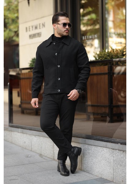 Kaşe Kumaş Düğmeli Ceket fiyatları