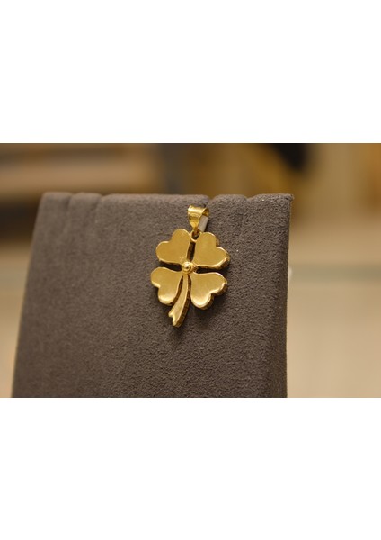 14 Ayar Altın Yonca Kolye Ucu