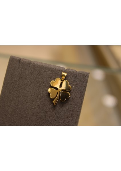 14 Ayar Altın Yonca Kolye Ucu modelleri