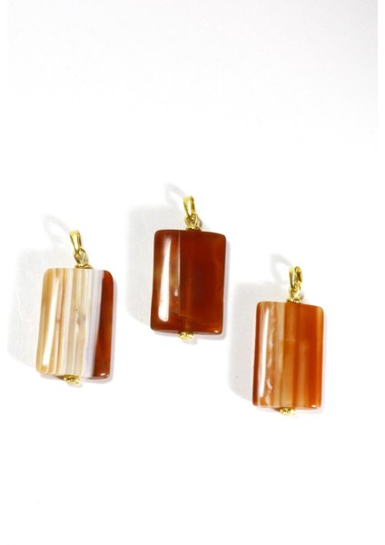 Doğal Kırmızı Akik Taşı Kolye Ucu | Gerçek Altın Kaplama Detaylı fiyatları