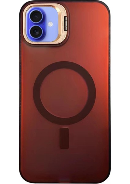 iPhone 16 Plus Kılıf Primera Magsafe Standlı Kapak - BORDO-(5796) - N658J967-M98658