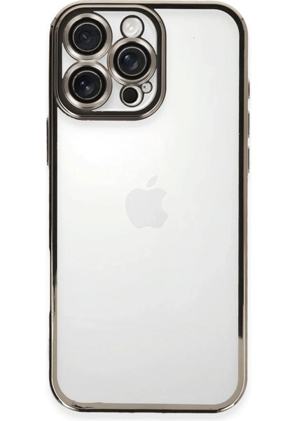 iPhone 16 Pro Kılıf Lensli Silikon - Titanyum GRI-(5796) - N082J289-M24082