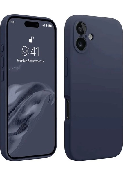 iPhone 16 Plus Kılıf First Silikon - LACIVERT-(5796) - N049J791-M60049
