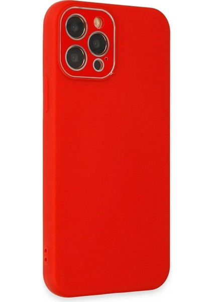 iPhone 12 Pro Kılıf Lansman Glass Kapak - KIRMIZI-(5796) - N917J298-M19917 modelleri