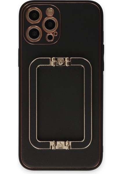 iPhone 12 Pro Kılıf Coco Elit Kapak - SIYAH-(5796) - N426J877-M29426