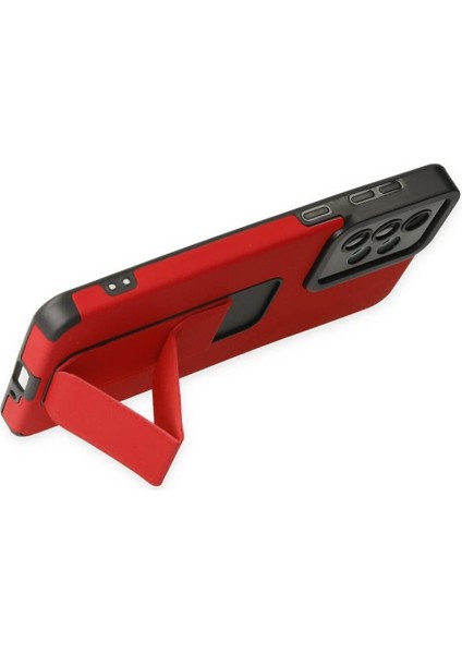 Samsung Galaxy A33 5g Kılıf Mega Standlı Silikon - KIRMIZI-(5796) - N767J300-M28767 fırsatları