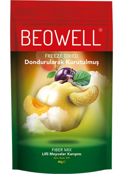 Fiber Mix – Freeze Dried Dondurularak Kurutulmuş Lif Zengini Meyve Karışımı 40G