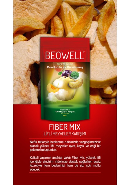Fiber Mix – Freeze Dried Dondurularak Kurutulmuş Lif Zengini Meyve Karışımı 40G fırsatları