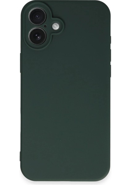 iPhone 16 Plus Kılıf Nano Içi Kadife Silikon - Koyu YEŞIL-(5796) - N695J085-M99695 fırsatları