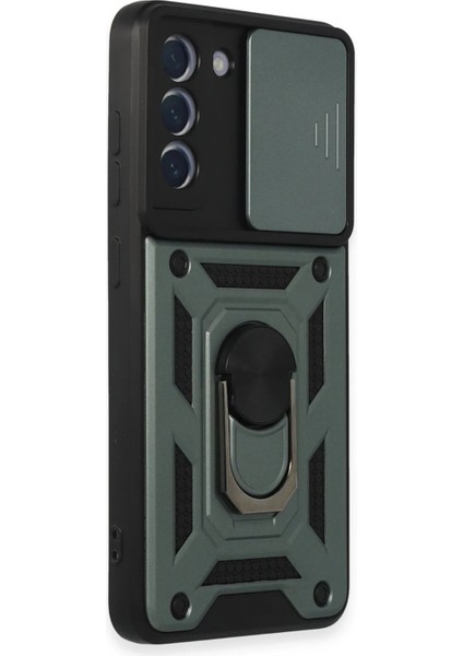 Samsung Galaxy S21 Fe Kılıf Pars Lens Yüzüklü Silikon - YEŞIL-(5796) - N250J340-M56250 fiyatları