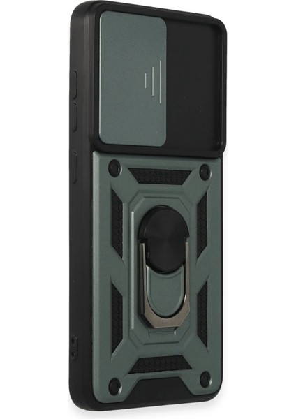 Samsung Galaxy S21 Fe Kılıf Pars Lens Yüzüklü Silikon - YEŞIL-(5796) - N250J340-M56250 modelleri