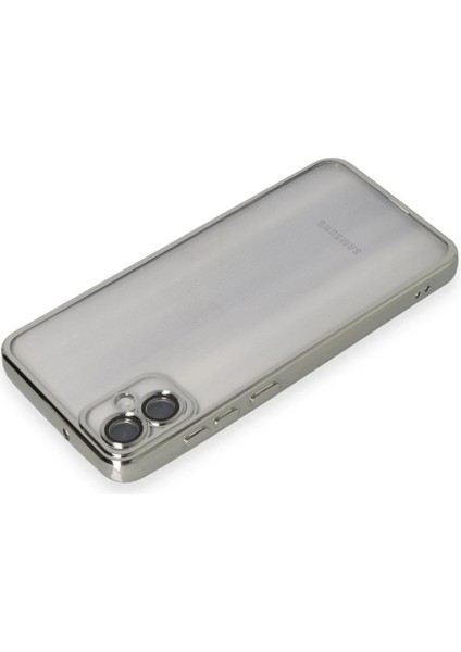 Samsung Galaxy A05 Kılıf Lensli Silikon - GÜMÜŞ-(5796) - N642J706-M30642 modelleri