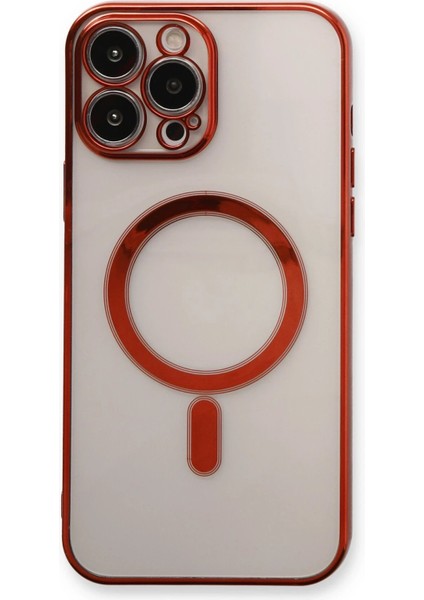 iPhone 13 Pro Max Kılıf Magneticsafe Lazer Silikon - KIRMIZI-(5796) - N839J773-M52839 fiyatları