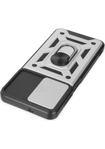 Samsung Galaxy A04S Kılıf Pars Lens Yüzüklü Silikon - GÜMÜŞ-(5796) - N727J533-M80727 indirimleri