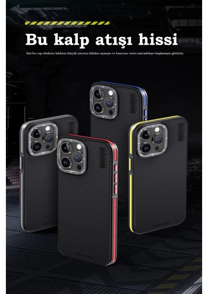 iPhone 15 Pro Kılıf Aramid 600D Kevlar Karbon Fiber Magsafe Kapak - SARI-(5796) - N848J106-M6884 fırsatları