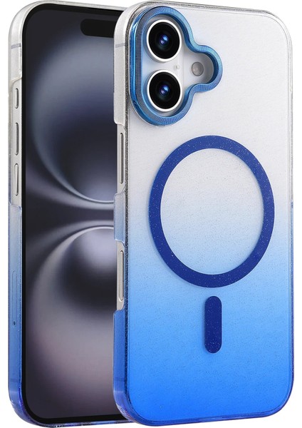 Apple iPhone 16 Plus Glossy Magsafe Kapak - MAVI-(5796) - N056J380-M68056