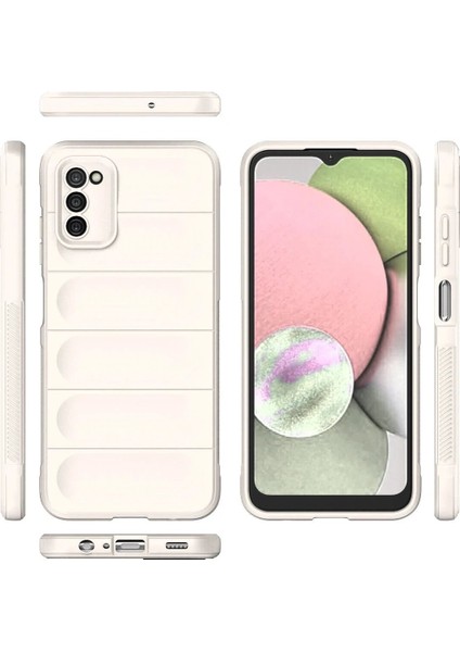 Samsung Galaxy A03S Kılıf Optimum Silikon - KREM-(5796) - N966J434-M07966 modelleri