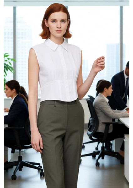 Kadın Crop Kesim Kolsuz Gömlek Modern ve Yaz Konforunu Birleştiriyor Fonksiyonel Dayanıklı modelleri