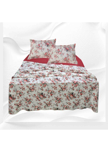 Ç.KIŞILIK%100PAMUKLU(200X225 Nevresim)Lastikli Çarşaf 180X200X30(FERMUARLI Yastık Kılıfı 50X70