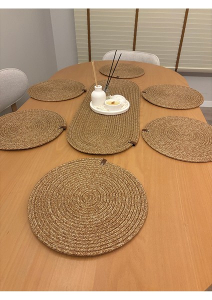 Herakles 6 Adet Supla+Runner Set 33 cm -Amerikan Servis Hasır