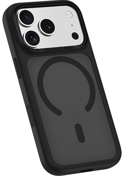 iPhone 17 Pro Uyumlu Kılıf M-Safe Şarj Özellikli Benks Mist C-Magnet Kapak Siyah modelleri