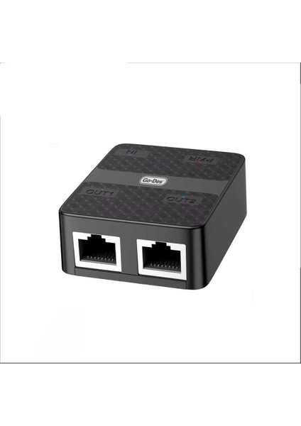 GD-WPS012 2in1 Ethernet Çoğaltıcı 1000MBPS Siyah