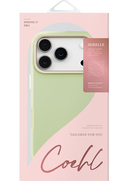 iPhone 17 Pro Uyumlu Kılıf M-Safe Şarj Özellikli Askı Ipli Coehl Mirelle Kapak Yeşil modelleri