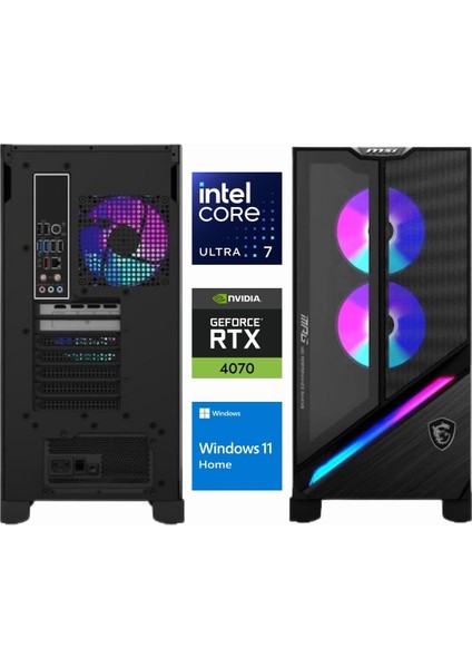 Msı Mpg Infinite X3 Aı Ultra 7 265KF 2NVR7-655EU-K109 96GB 1tb+1tb Rtx 4070 12GB W11HOME Masaüstü Oyun Bilgisayarı