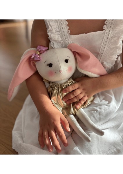 Oyuncak Bebek El Yapımı %100 Pamuk Bez Bebek Tavşan Tofi Hediye Kutulu fiyatları